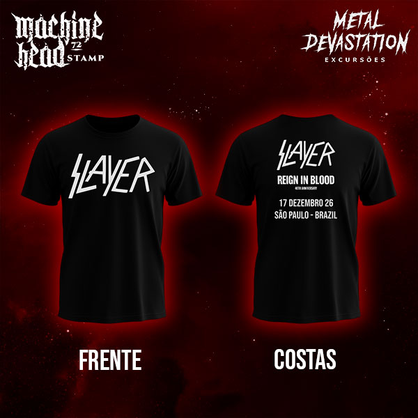 Camiseta Slayer Reign In Blood Tour 2026