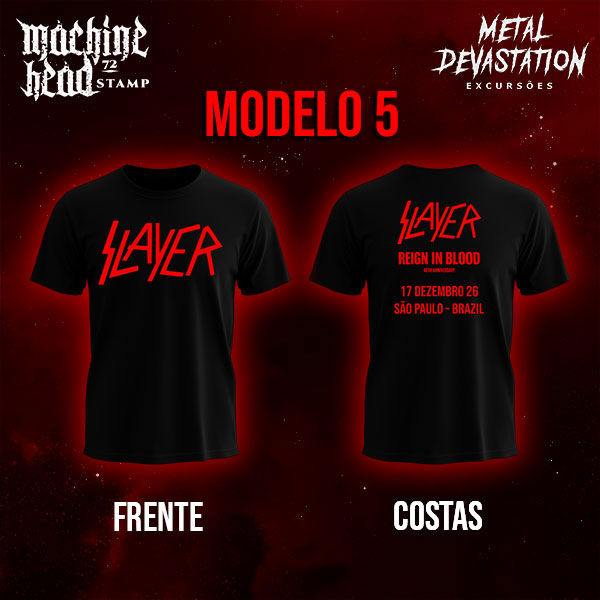 Camiseta Slayer Reign In Blood Tour 2026