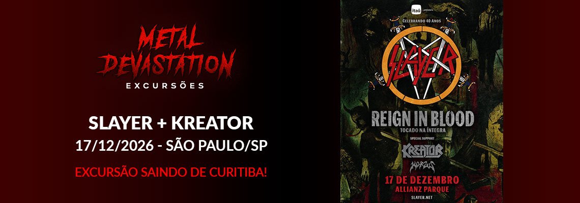 Slayer, Kreator e Korzus 2026